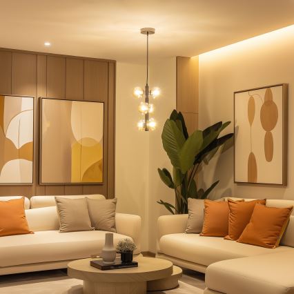 Brilagi - LED-Hängeleuchte MILLA 6xG9/3W/230V glänzendes Chrom/golden