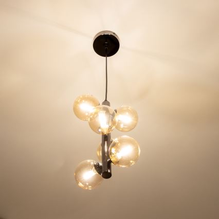 Brilagi - LED-Hängeleuchte MILLA an Kabel 6xG9/3W/230V schwarz-chrom/gold