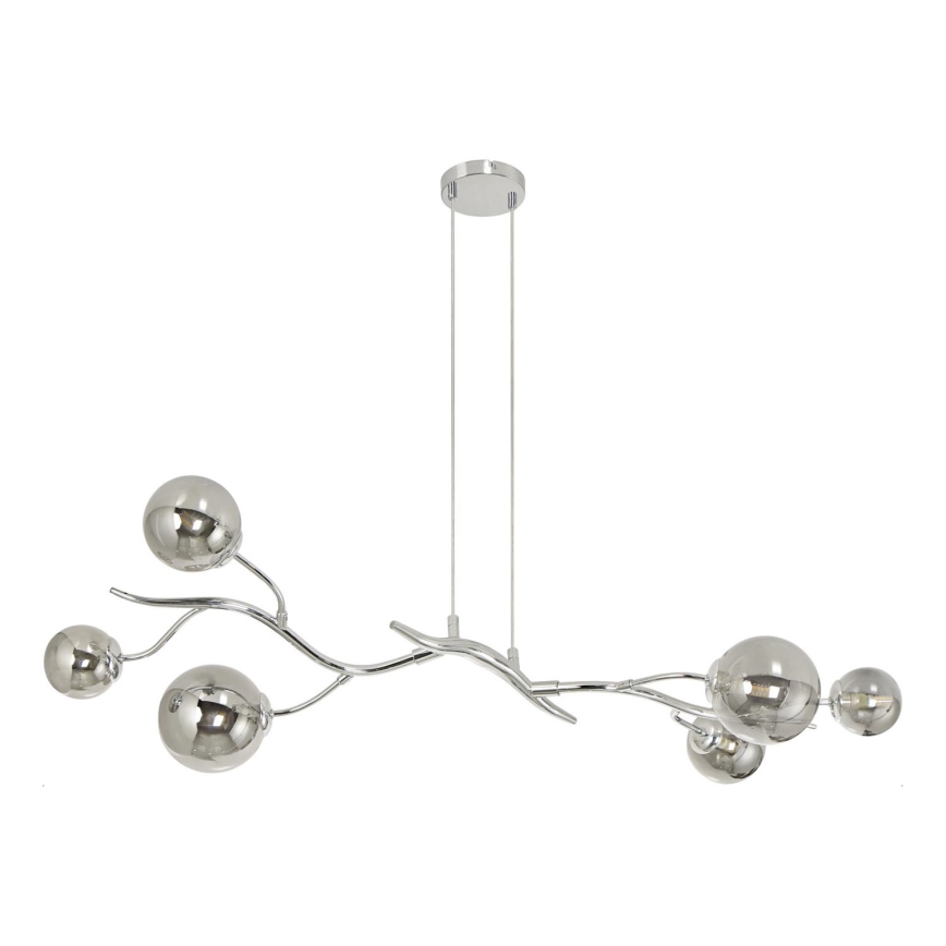 Brilagi - LED-Hängeleuchte MISTEL 6xG9/3W/230V glänzendes Chrom/rauchig