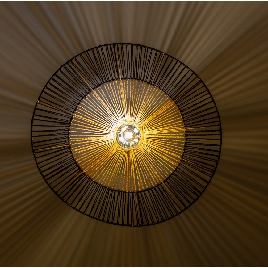 Brilagi - LED-Hängeleuchte mit Kabelaufhängung CERIA BOHO 1xE27/40W/230V Ø 80 cm schwarz/braun