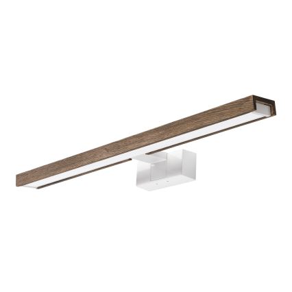 Brilagi - Illuminazione LED per specchio da bagno 3 in 1 WOODY MIRROR 3 in 1 LED/12W/230V 60 cm IP44 bianco/rovere/noce
