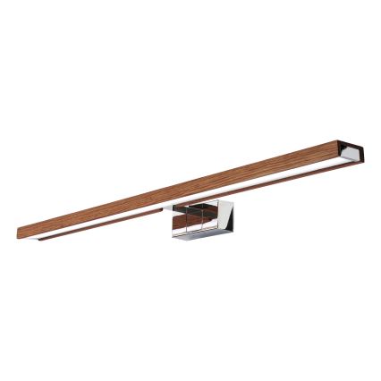 BRILAGI - Illuminazione a LED per specchio da bagno 3 in 1 WOODY MIRROR LED/15W/230V 80 cm IP44 cromo lucido/rovere ciliegio