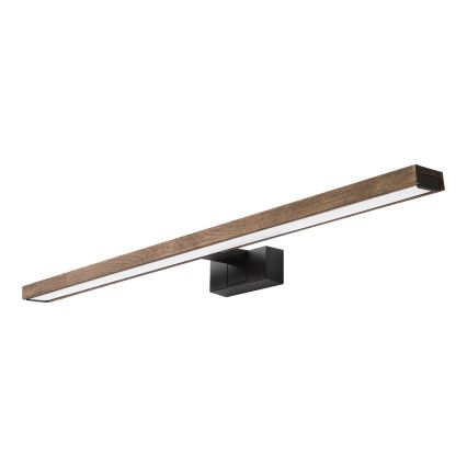 Brilagi - Illuminazione a LED per specchio da bagno 3 in 1 WOODY MIRROR LED/15W/230V 80 cm IP44 nero/rovere noce