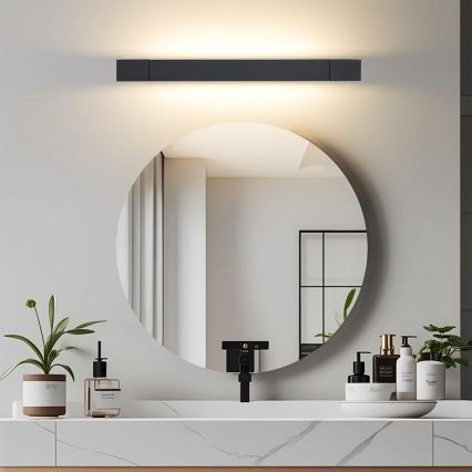 Brilagi - Illuminazione LED per specchio da bagno AQUA LINE LED/12W/230V 45 cm IP44 nero CRI 90