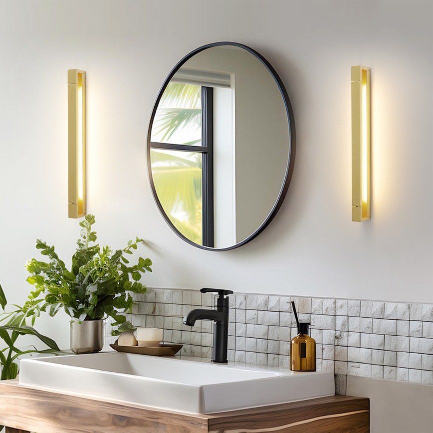 Brilagi - Illuminazione LED per specchio da bagno AQUA LINE LED/18W/230V 60 cm IP44 oro CRI 90