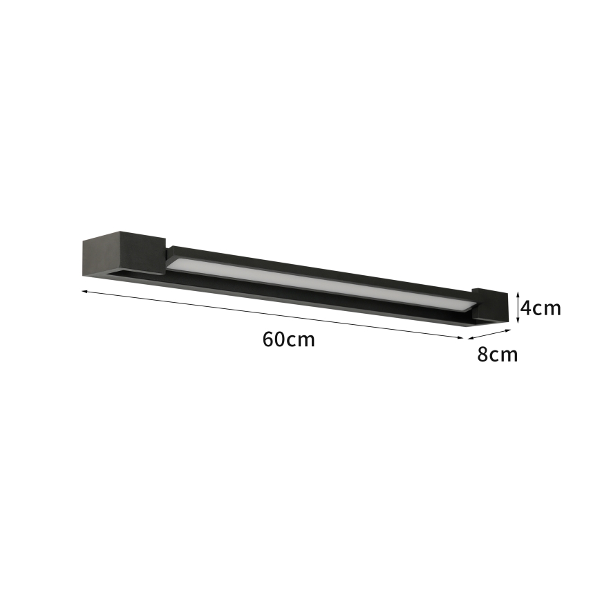 Brilagi - Illuminazione LED per specchio da bagno AQUA LINE LED/18W/230V 60 cm IP44 nero