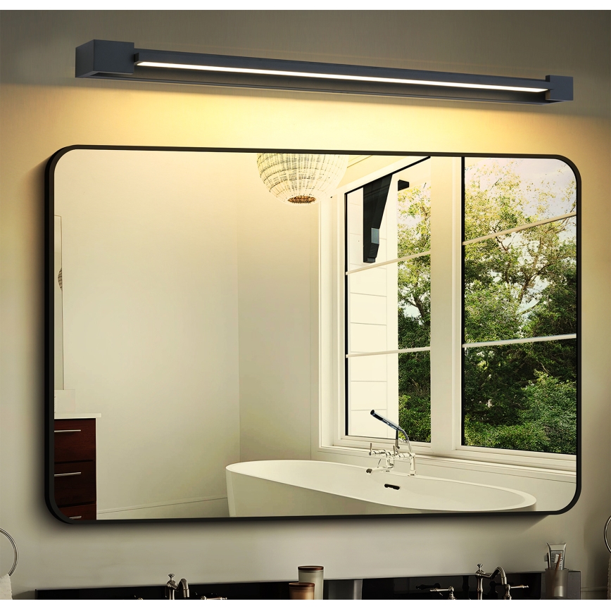 Brilagi - Illuminazione a LED per specchio da bagno AQUA LINE LED/24W/230V 90 cm IP44 nera CRI 90