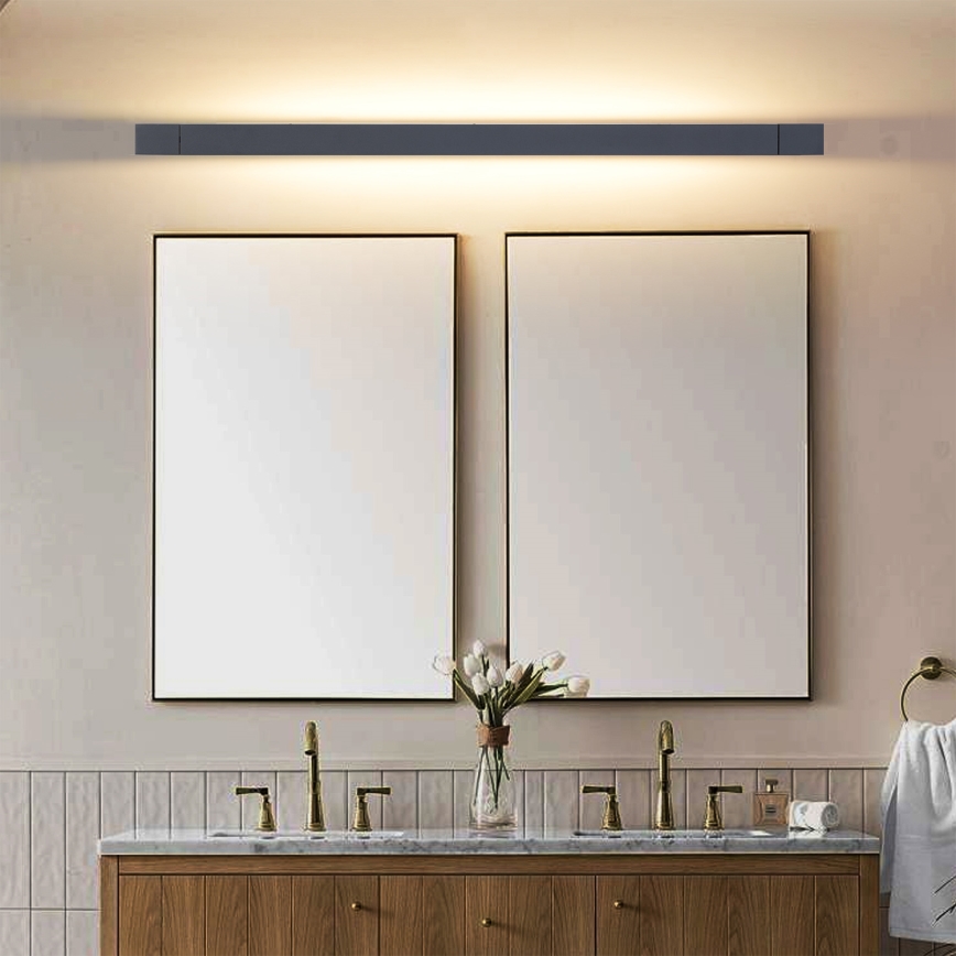 Brilagi - Illuminazione a LED per specchio da bagno AQUA LINE LED/36W/230V 120 cm IP44 nero CRI 90