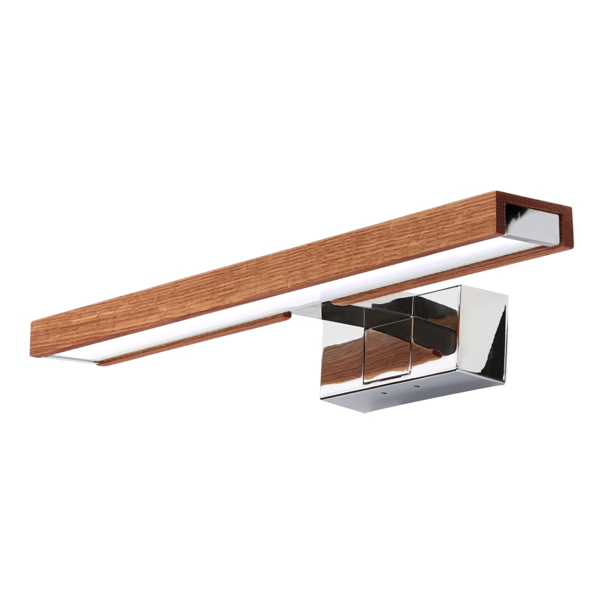 Brilagi - Illuminazione LED per specchio da bagno WOODY MIRROR 3 in 1 LED/8W/230V 40 cm IP44 cromo lucido/rovere ciliegio