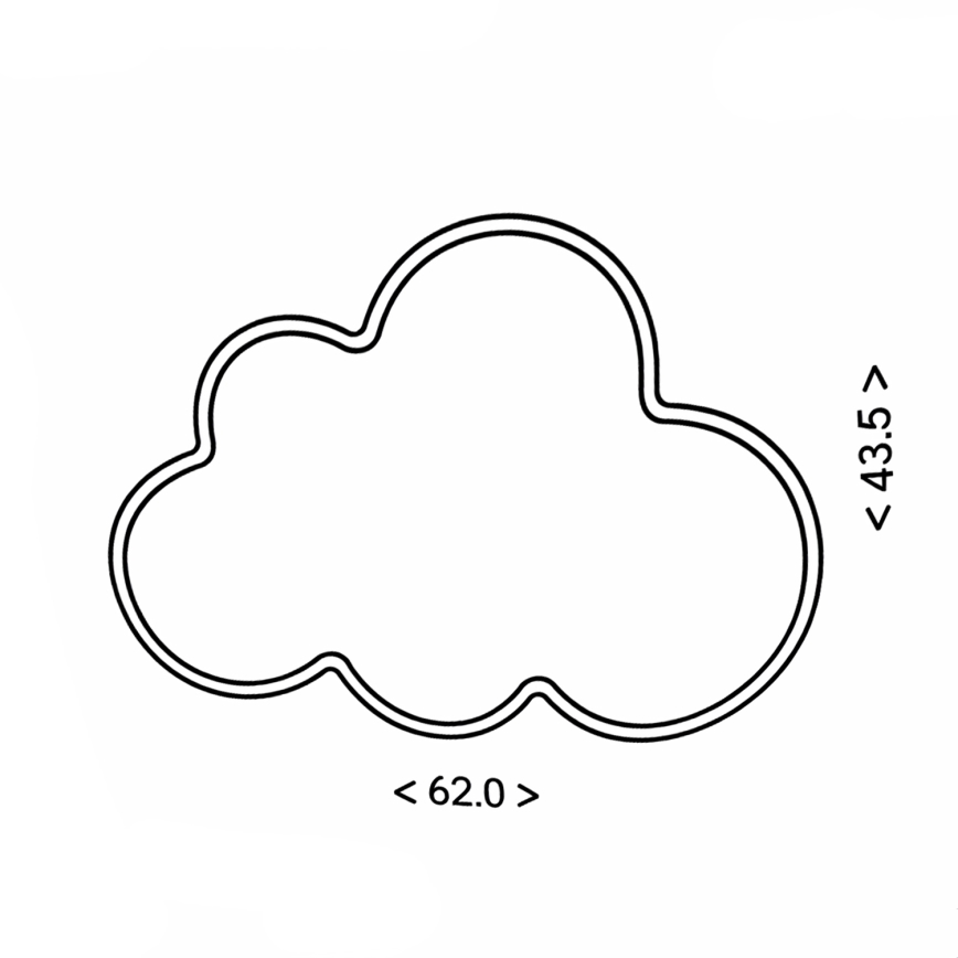 Brilagi - LED Kinder-Deckenleuchte CLOUD LED/54W/230V weiß