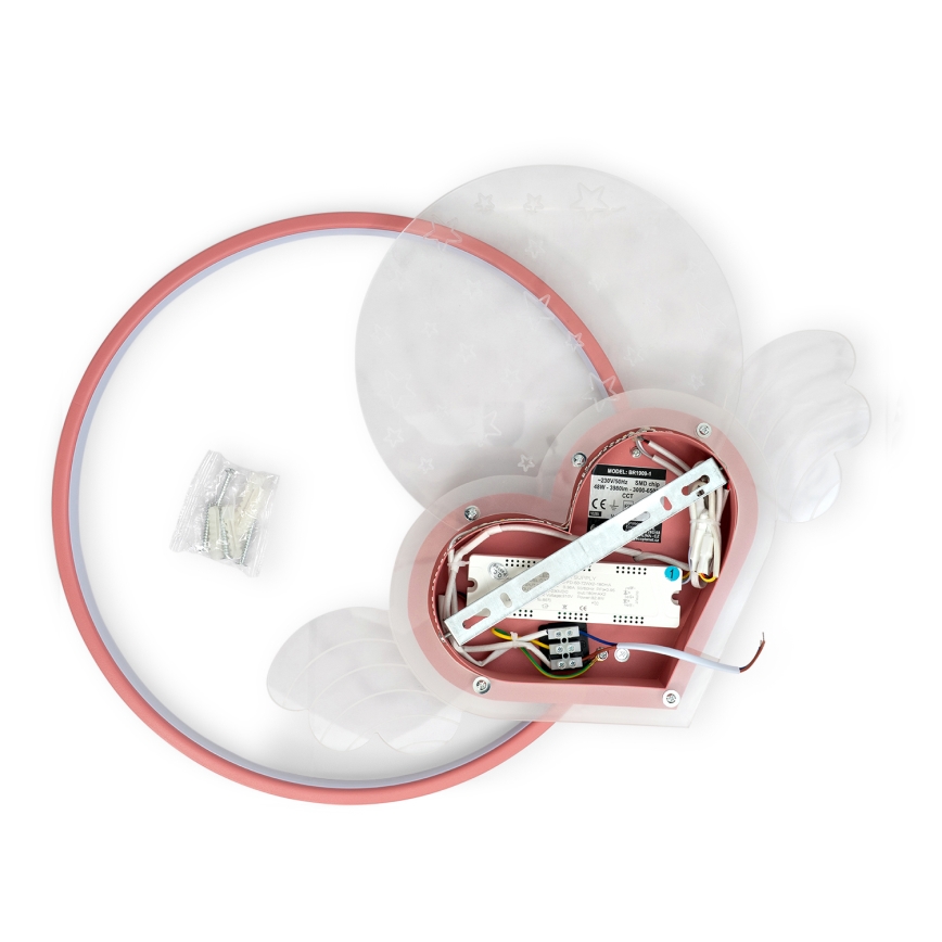 Brilagi - LED Kinder-Deckenleuchte LOVE LED/48W/230V 3000/4500/6000K rosa