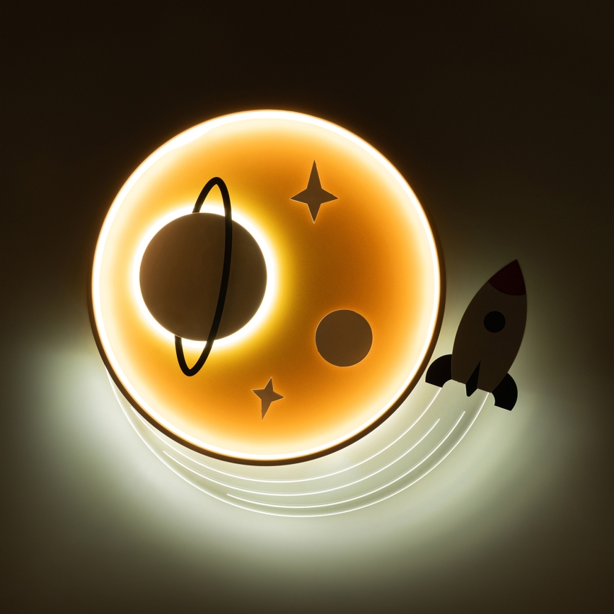 Brilagi - LED-Kinder-Deckenleuchte STARSHIP LED/64W/230V 3000/4500/6000K gelb