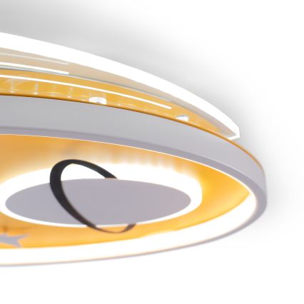 Brilagi -LED Kinder-Deckenleuchte STARSHIP LED/64W/230V 3000/4500K gelb
