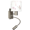 Brilagi - LED Kinder flexible Wandleuchte BOBO 1xE27/25W/230V + LED/3W mattchrom/cremefarben/Häschen
