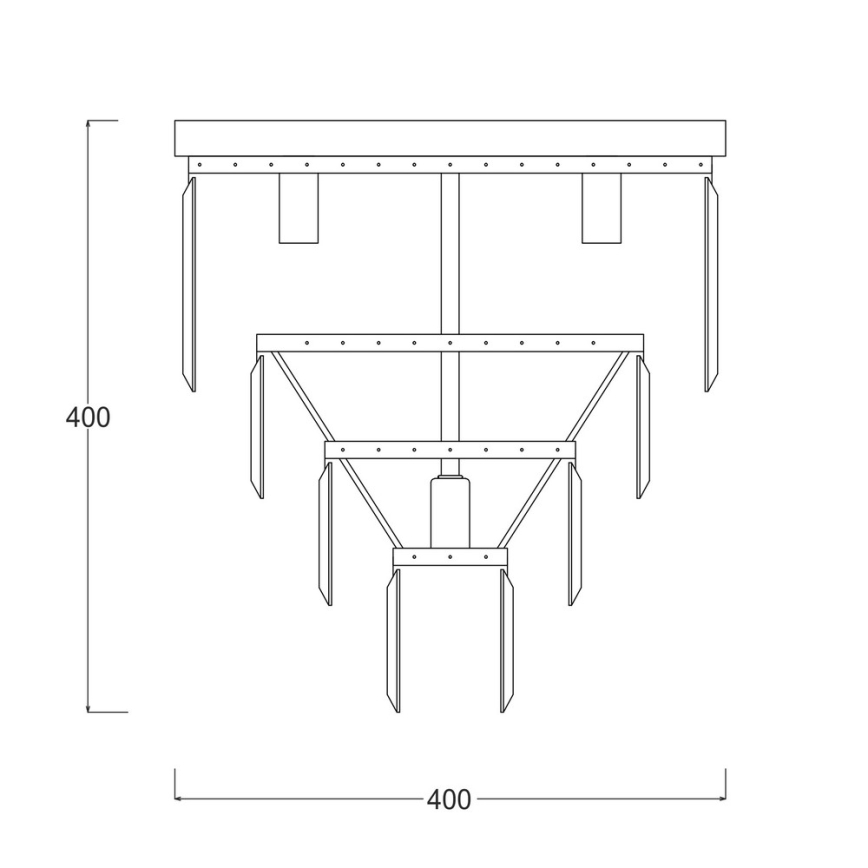 Brilagi - LED-Kristall-Deckenleuchte MOZART 5xE14/40W/230V Ø 40 cm, goldfarben