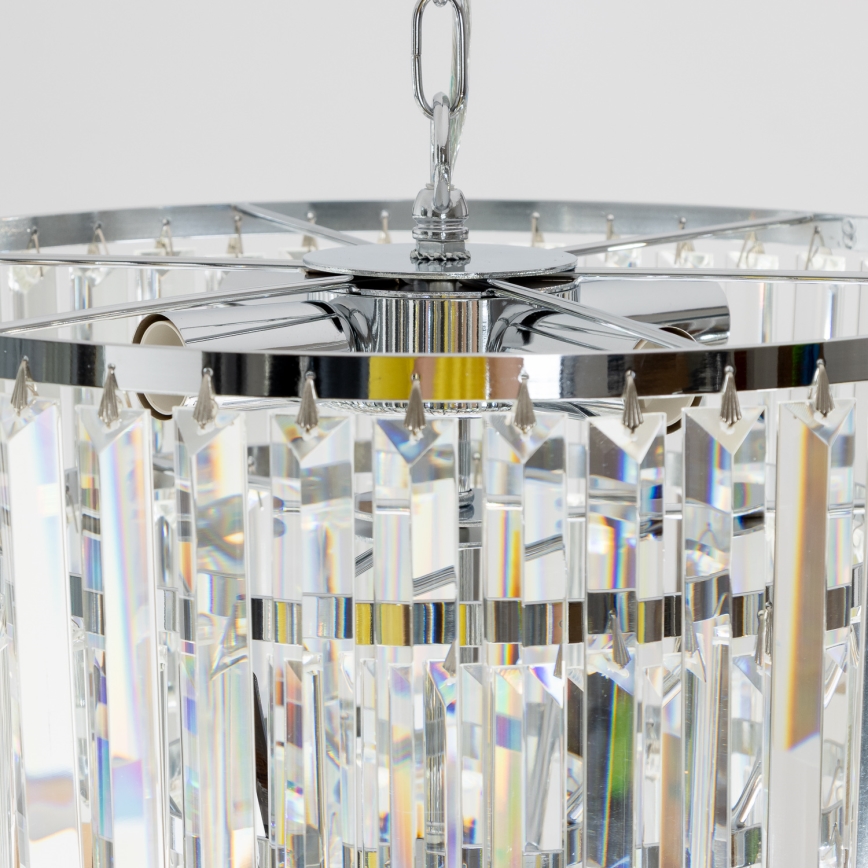 Brilagi - LED Kristall-Kronleuchter an Kette MOZART 5xE14/40W/230V glänzendes Chrom