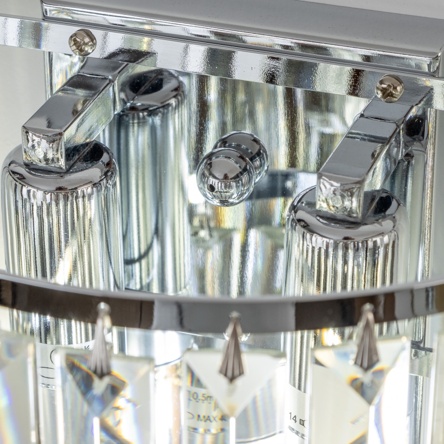 Brilagi - LED Kristall-Wandleuchte MOZART 2xE14/40W/230V glänzendes Chrom