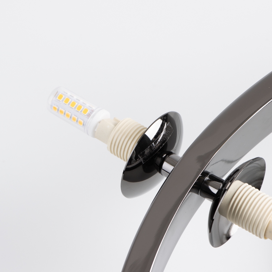 Brilagi - LED-Kronleuchter an Aufhängung MILLA 15xG9/3W/230V glänzendes Chrom/rauchig