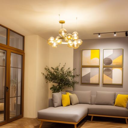 Brilagi - LED-Kronleuchter an Aufhängung MILLA 15xG9/3W/230V golden