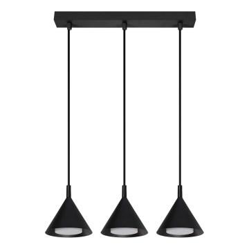 BRILAGI - LED Lampada a sospensione con cavo CONE TRIPLE 3xGX53/15W/230V nera