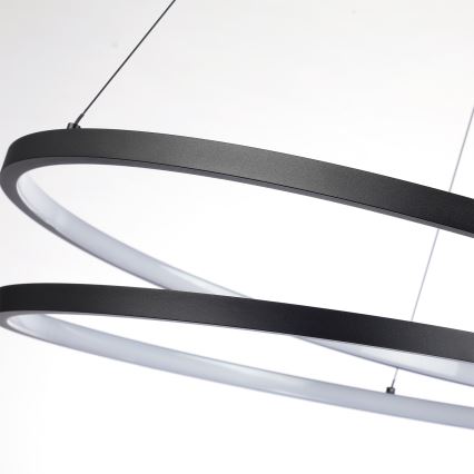 Brilagi - Lampada a sospensione dimmerabile su cavo TWISTER LED/48W/230V 3000-6000K Ø 50 cm nero + telecomando