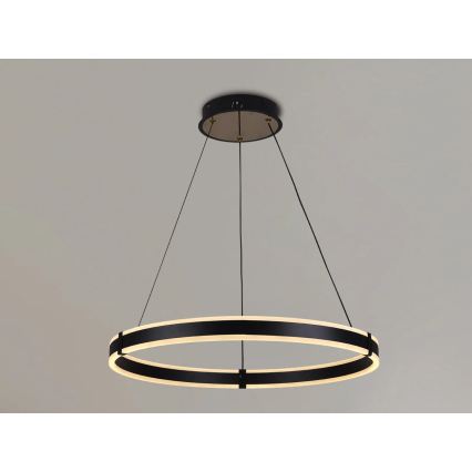 Brilagi - Lampadario dimmerabile a sospensione con cavo CIRCLE LED/85W/230V 3000-6500K Ø 60 cm nero/oro + telecomando