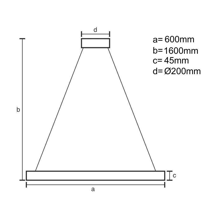 Brilagi - Lampadario dimmerabile a sospensione con cavo CIRCLE LED/85W/230V 3000-6500K Ø 60 cm nero/oro + telecomando