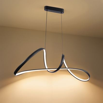 Brilagi - Lampadario LED dimmerabile a sospensione su cavo TWISTER LED/60W/230V 3000-6000K nero + telecomando