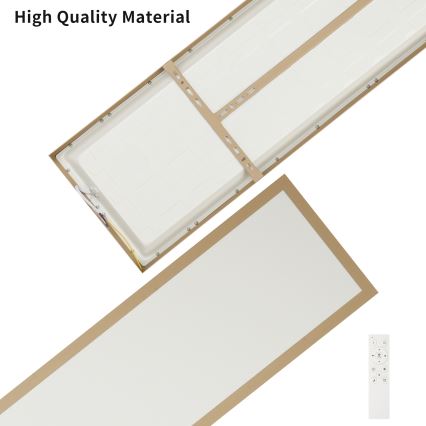 Brilagi - FRAME SMART Lampada da soffitto LED dimmerabile per bagno LED/50W/230V 120x30 cm 3000-6000K IP44 Beige + Telecomando