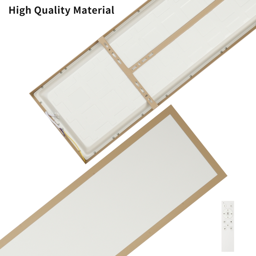 Brilagi - FRAME SMART Lampada da soffitto LED dimmerabile per bagno LED/50W/230V 120x30 cm 3000-6000K IP44 Beige + Telecomando
