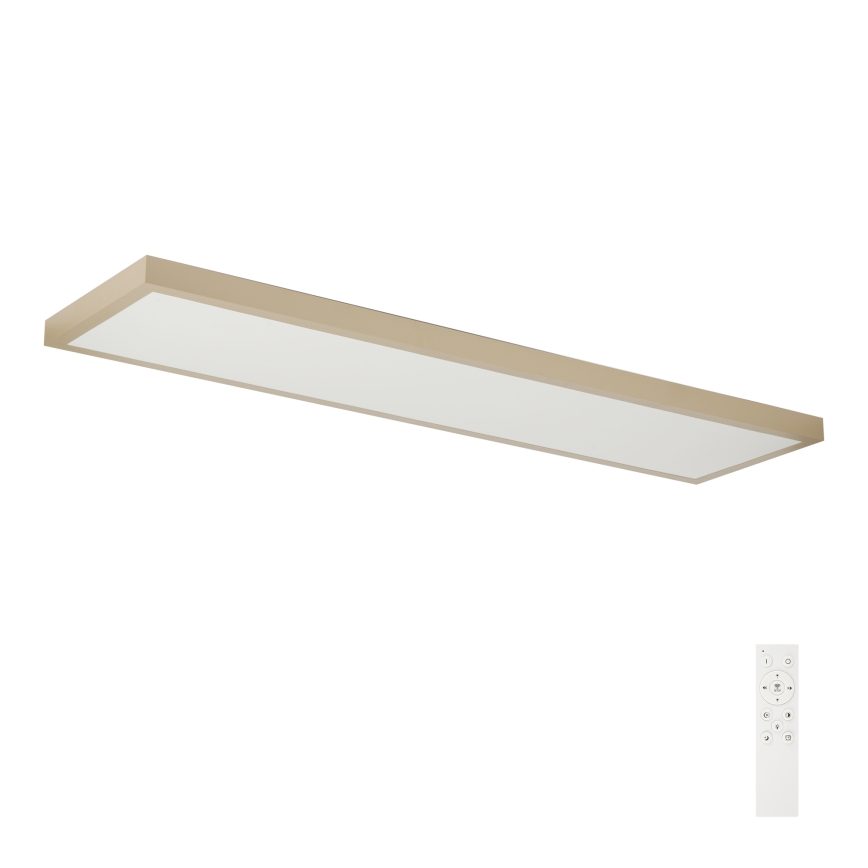 Brilagi - FRAME SMART Lampada da soffitto LED dimmerabile per bagno LED/50W/230V 120x30 cm 3000-6000K IP44 Beige + Telecomando