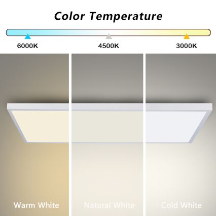 Brilagi - Plafoniera da bagno dimmerabile a LED FRAME SMART LED/96W/230V 120x60 cm 3000-6000K IP44 bianca + telecomando