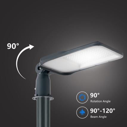 Brilagi - Lampione stradale LED da esterno con palo e snodo da 4 m URBANLIGHT LED/100W/230V antracite IP65
