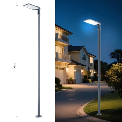 Brilagi - Lampione stradale LED da esterno con palo e snodo da 4 m URBANLIGHT LED/200W/230V antracite IP65