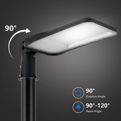Brilagi - Lampione stradale LED da esterno con palo snodato da 5 m URBANLIGHT LED/200W/230V nero IP65
