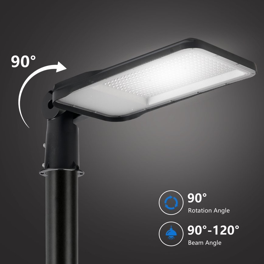 Brilagi - Lampione stradale LED da esterno con palo snodato da 5 m URBANLIGHT LED/200W/230V nero IP65