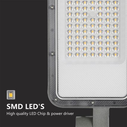 Brilagi - Lampione stradale LED da esterno con palo e snodo 3 m URBANLIGHT LED/100W/230V grigio IP65