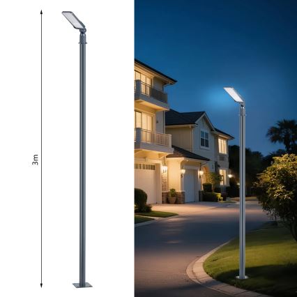 Brilagi - Lampione stradale LED per esterni con palo e snodo da 3 m URBANLIGHT LED/50W/230V antracite IP65