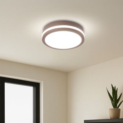 Brilagi - Plafoniera LED da esterno con sensore BENE LED/18W/230V, Ø 21,5 cm, marrone, IP54