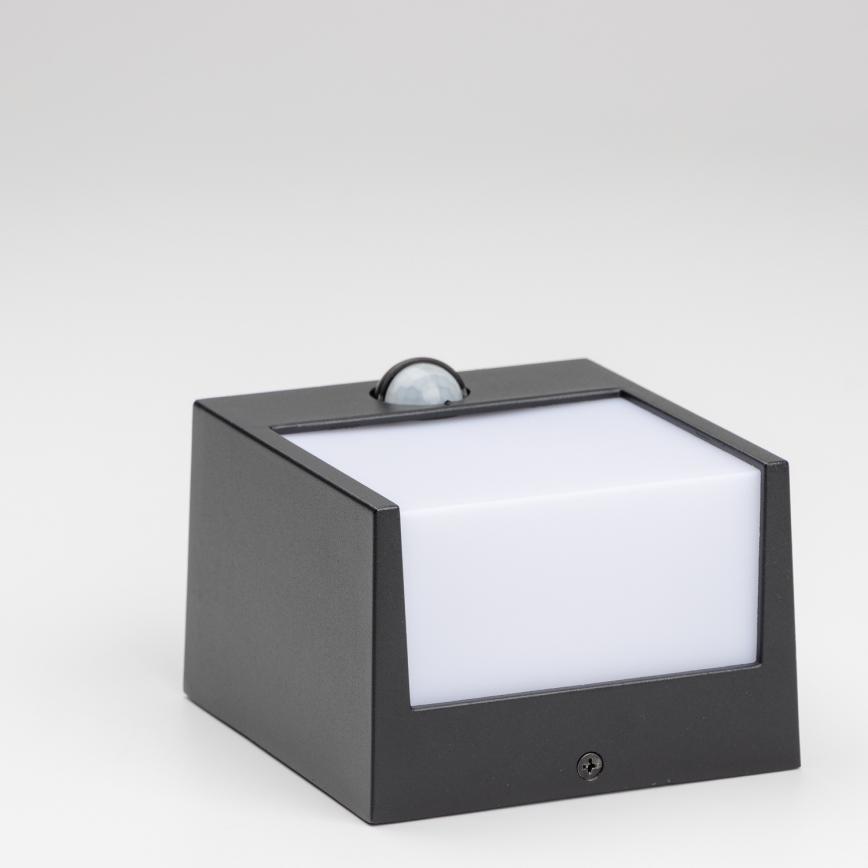 Brilagi - Lampada da parete LED da esterno con sensore TERNI LED/12W/230V nero IP44