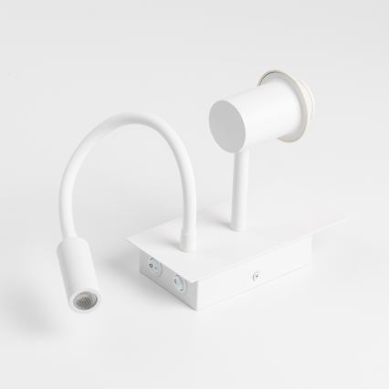 Brilagi - Lampada da parete flessibile LED NUBILA 1xE27/25W/230V + LED/3W bianco/giallo