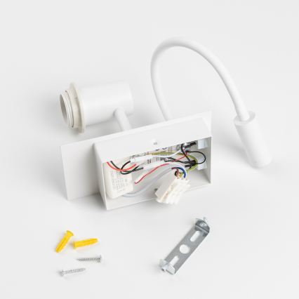 Brilagi - Lampada da parete flessibile LED NUBILA 1xE27/25W/230V + LED/3W bianco/giallo