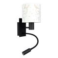Brilagi - LED Lampada da parete flessibile per bambini BOBO 1xE27/25W/230V + LED/3W nero/bianco/coniglietti