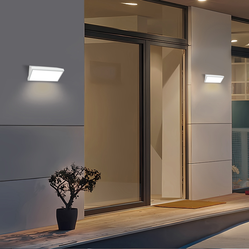 Brilagi - Lampada da parete esterna a LED con sensore TRIANGLE LED/20W/230V bianca IP65
