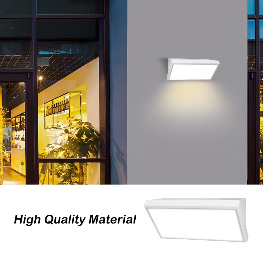Brilagi - Lampada da parete esterna a LED con sensore TRIANGLE LED/20W/230V bianca IP65