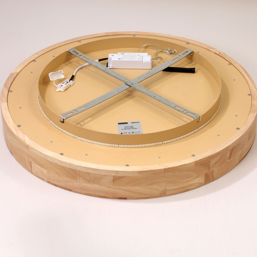 Brilagi - Plafoniera LED FALCON WOOD LED/40W/230V 3000/4000/6000K Ø 60 cm in legno