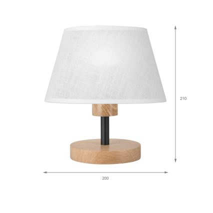 Brilagi - LED Lampada da tavolo ANTHONY 1xE14/40W/230V quercia/bianco