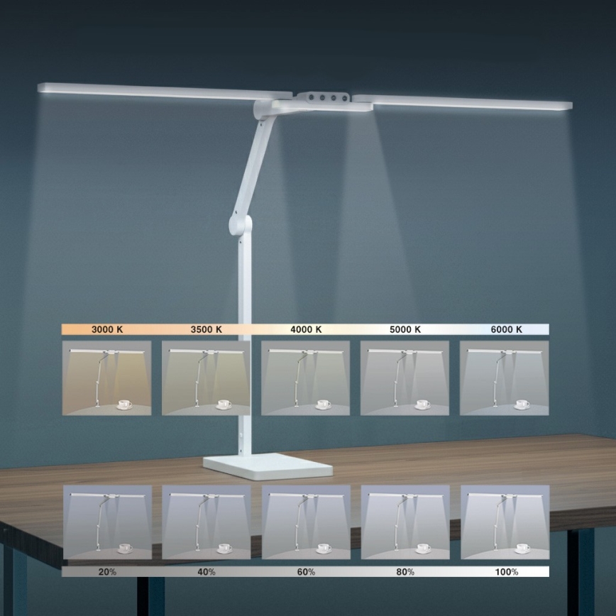 Brilagi - Lampada da tavolo LED dimmerabile a sfioramento VARIO LED/24W/230V 3000-6500K CRI 92 bianca