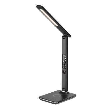 Brilagi - Lampada da tavolo dimmerabile a LED con ricarica wireless QI e USB REGINA LED/8,5W/230V nera