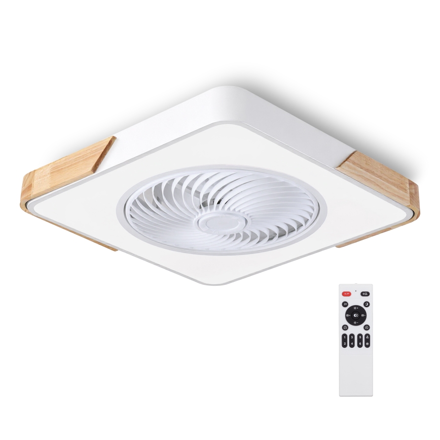 Brilagi - LED Plafoniera dimmerabile con ventilatore LED/30W/230V 3000-6500K bianco/rovere + telecomando